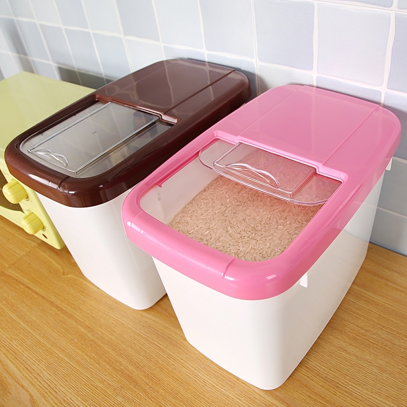 Rice barrel plastic storage box rice VAT flour barrel insect proof and moisture proof with cover
