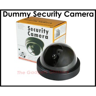 Dummy Security CCTV Camera Surveillance Video 360 Fake LED Light Home Office