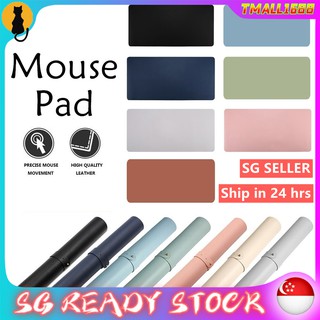 [✅SG Ready Stock] Premium Leather Desk Mouse Pad Large Mousepad Large Double Sided Office Desk Mat Mouse Mat Gaming
