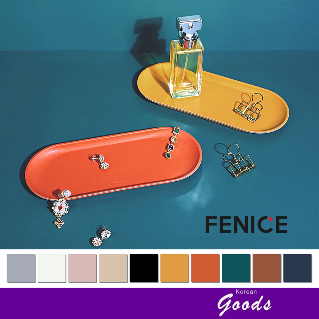 FENICE Round Tray, 9 Inch Oval Valet tray, Catchall Tray, Vanity Tray