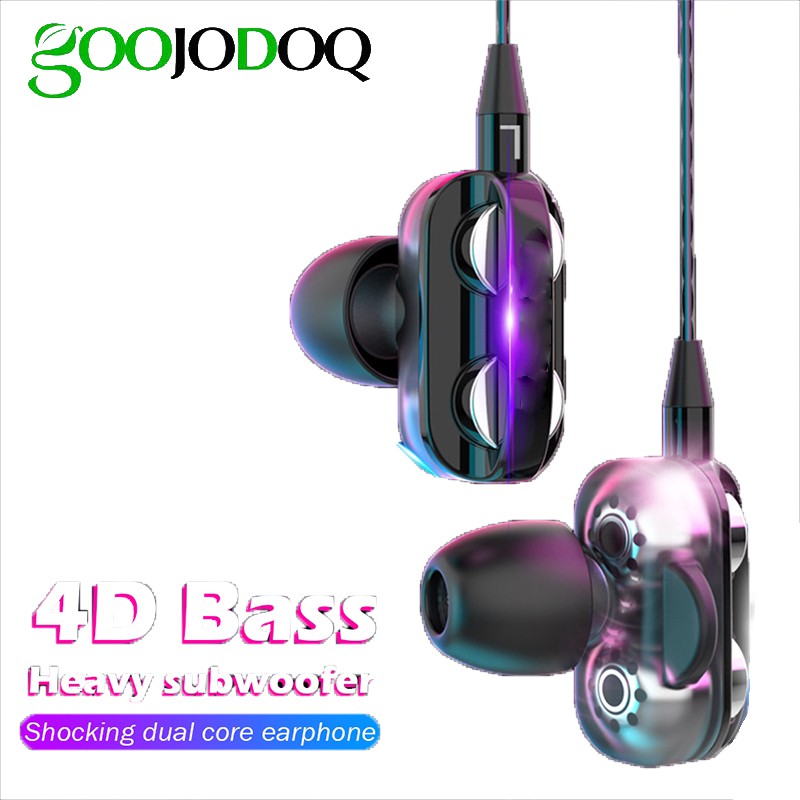 headset 4d bass double speaker stereo 3.5 mm wired headphone