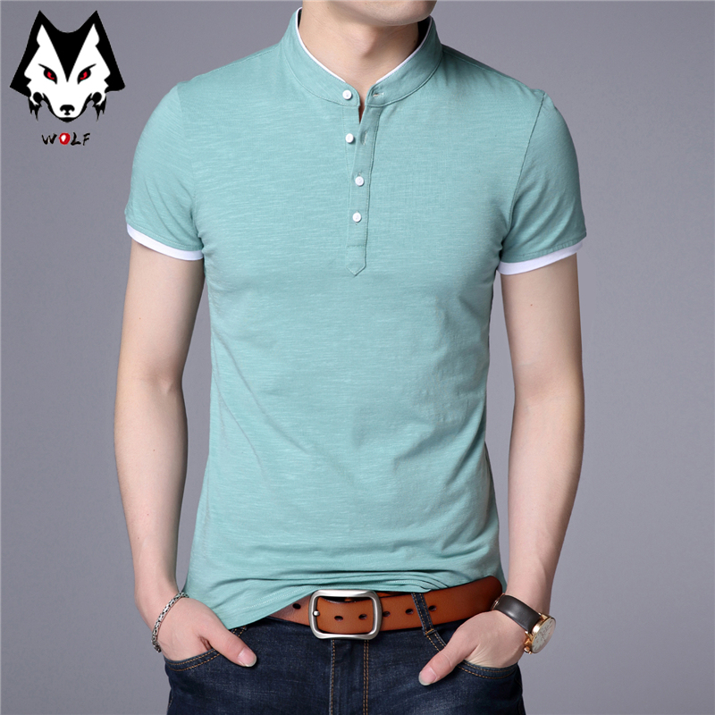 6 Colour 】 Polo Shirt Men Cotton Lapel Collar T Shirt Formal Office ...