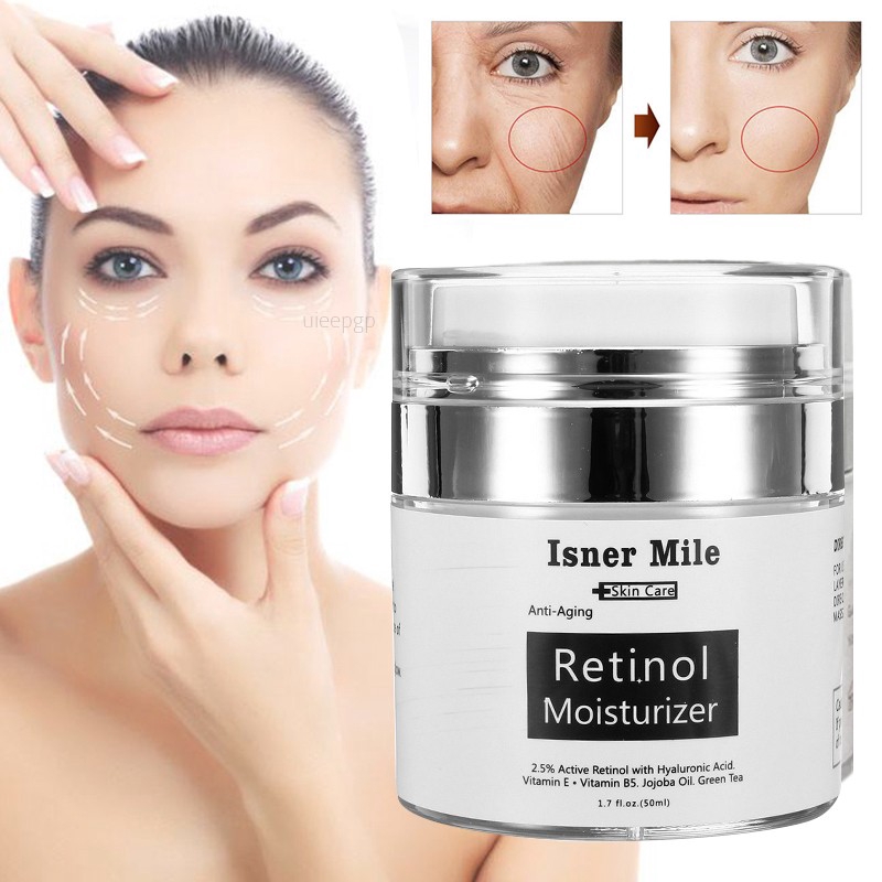 50ml Retinol Moisturizer Cream for Face 2.5% Retinol Anti Aging Wrinkle ...