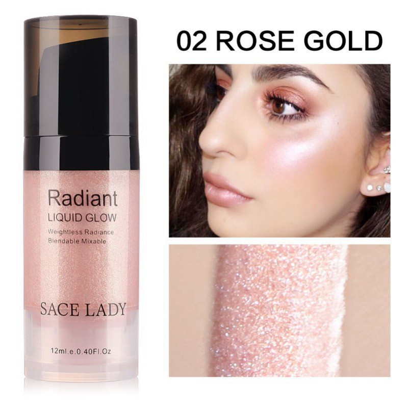 Sexy Make Up Gold Highlighter Liquid Face Eye Contour Brightener Glow Shimmer Shopee Singapore