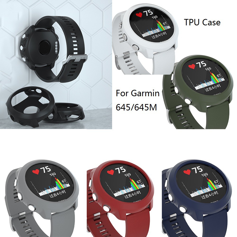 For Garmin Forerunner 645 Music 645 Case Watch Cover Protective Case Cover Shell Tpu Watch Accessory Shopee Singapore