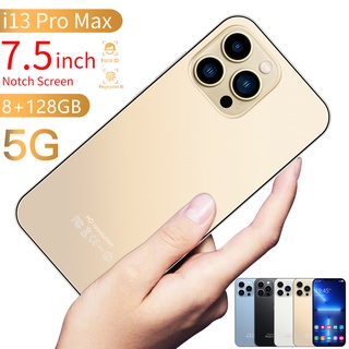 I13 Pro Max Smartphone 7.5 inch Full Screen 8GB RAM+128GB ROM Dual Sim Dual Standby Face Recognition Mobile Phone