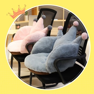 RAN Cat Winter Bed Solid Color Crown Shaped Pet Plush Pillow Stuffed Seat Cushion #6