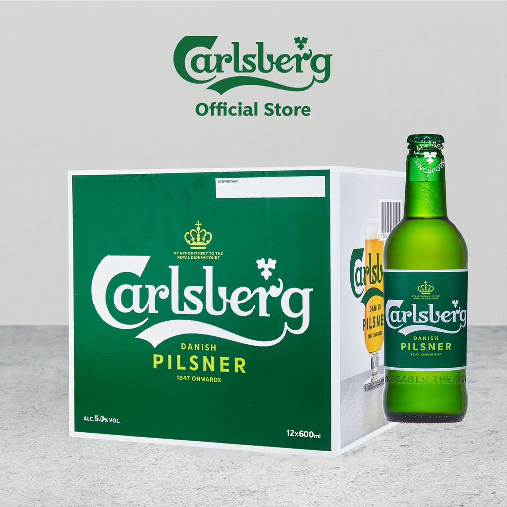 Carlsberg Danish Pilsner Beer 640ml 12s Bottle Shopee Singapore