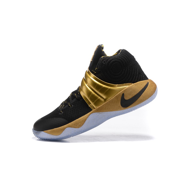 kyrie shoes black gold