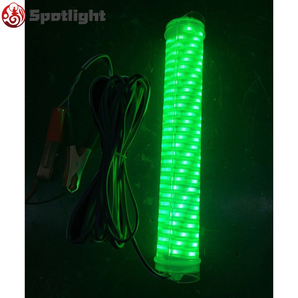 Deep Drop Water Ice Fishing Attracting Light with 5M Cord 12V 14W 30W 180 LED Submersible Fishing Light Underwater Night Fishing Finder Crappie Squid Light Lure Bait Boat Shad Shrimp Fish Finder Lamp 