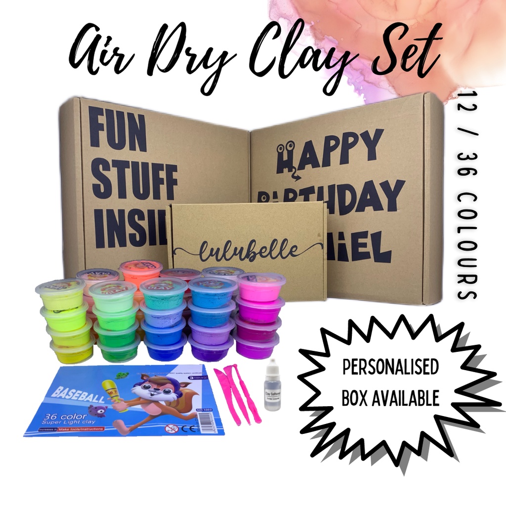 12 Colors Box Super Light Air Dry Clay 