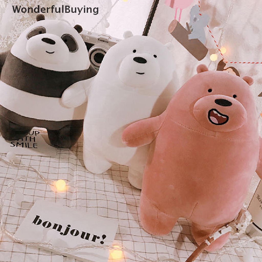 【FOSG】 WE ARE BEARS Stuffed Toys Plush Soft Toys 9inch(25cm) we bare bear Plush Doll Hot