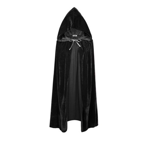 Details about   Medieval Vampire Velvet Hooded Cloak Wicca Long Robe Witch Larp Capes Costume 