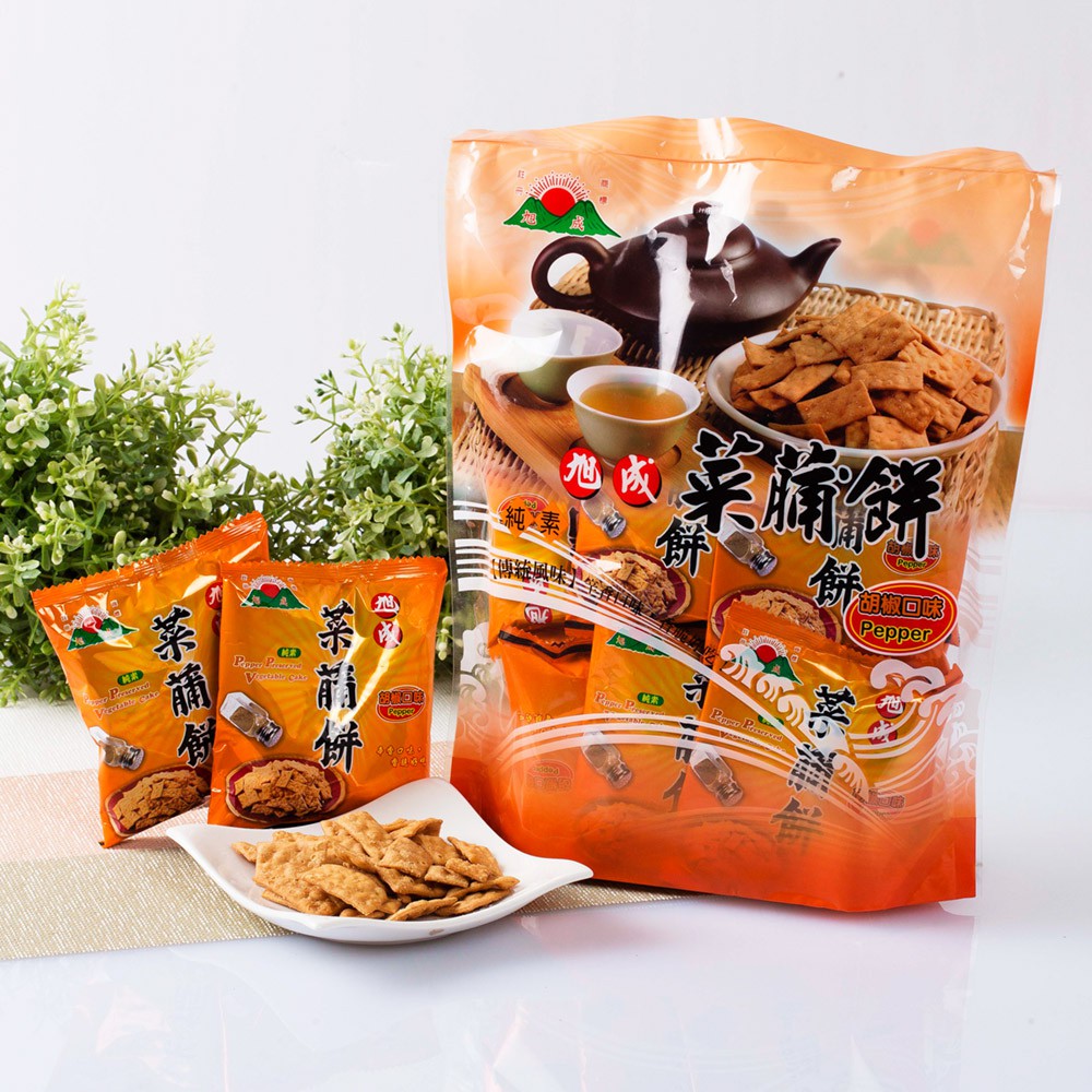 Direct From Taiwan 旭成 Dried Radish Original Pepper Seaweed Wasabi 菜脯饼 菜脯酥胡椒海苔芥末口味 250g Shopee Singapore