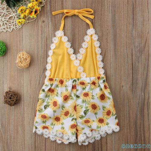 girls sunflower romper