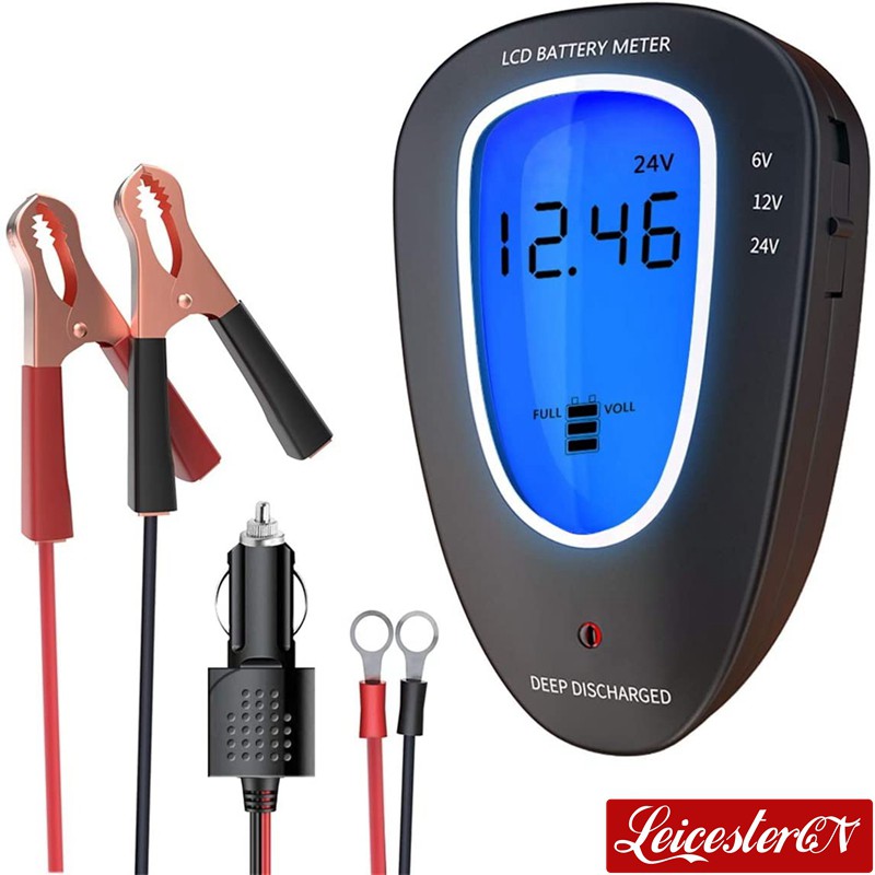 6V 12V 24V Battery Tester Automotive Battery Meter Car Battery Voltage