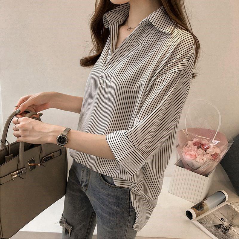  Korean  Style Women Ladies Chiffon  Shirt Blouse Baju  Baju  