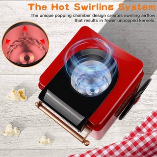 Popcorn Maker,Hot Air Popcorn Machine Vintage Tabletop Electric Popcorn Popper, Healthy and Quick Snack for Home EU Plug #3