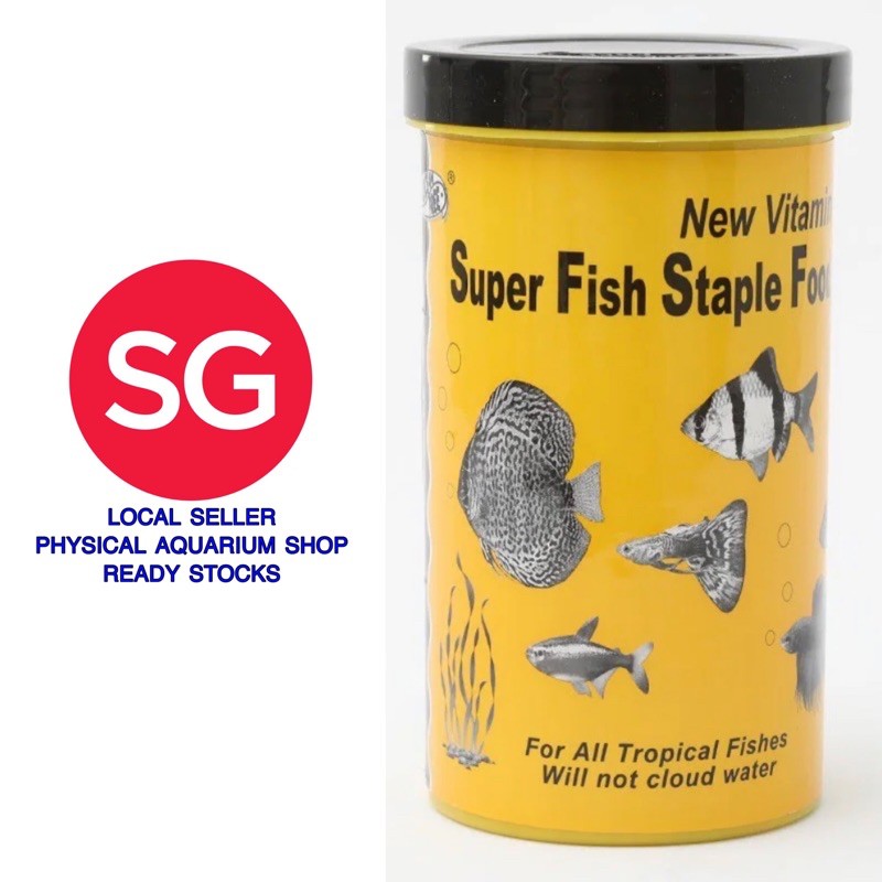 Aquarium Ocean Free SUPER FISH STAPLE FOOD FF055 Flakes1100ml/200g • General staple flake food
