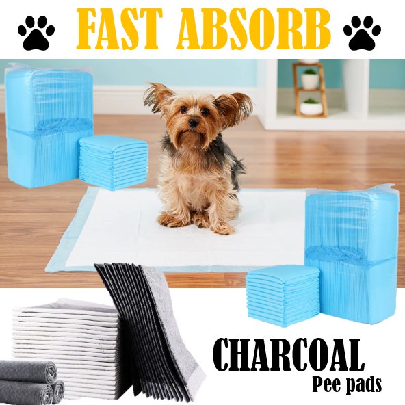 [BUNDLE DEAL] Charcoal Pet Pee Pad Training Pads For Puppy Dogs Cats Diaper Blue Pee Pad Floor Toilet