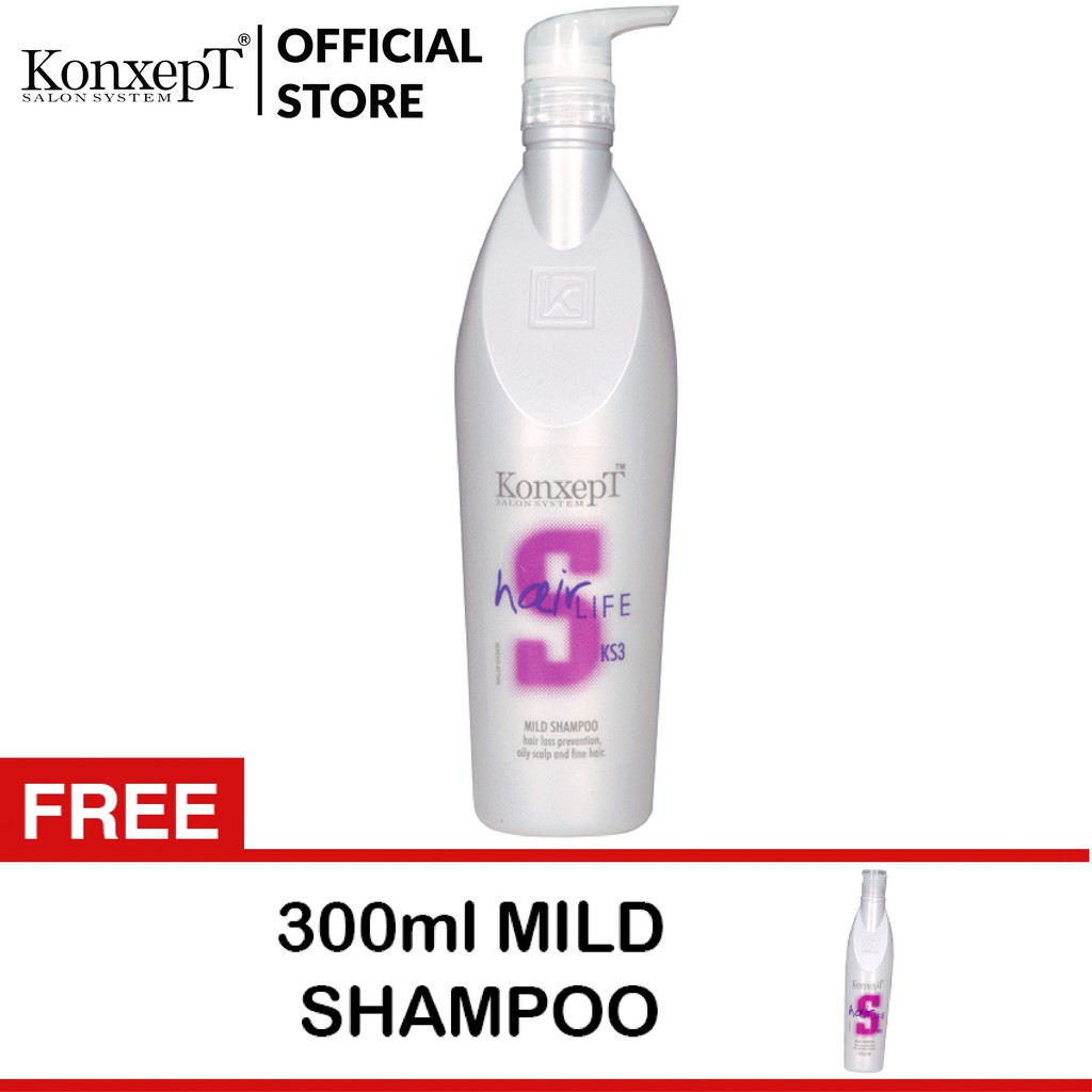 Konxept Mild Shampoo Bundle perfect for solving hair loss hair fall  problems | Shopee Singapore