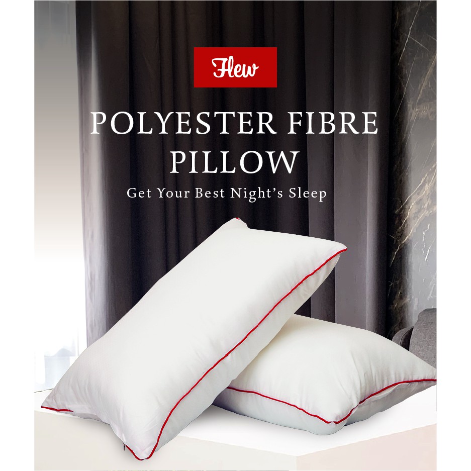Flew Hotel Premium Pillow 100 Polyester Fibre Pillow with Piping