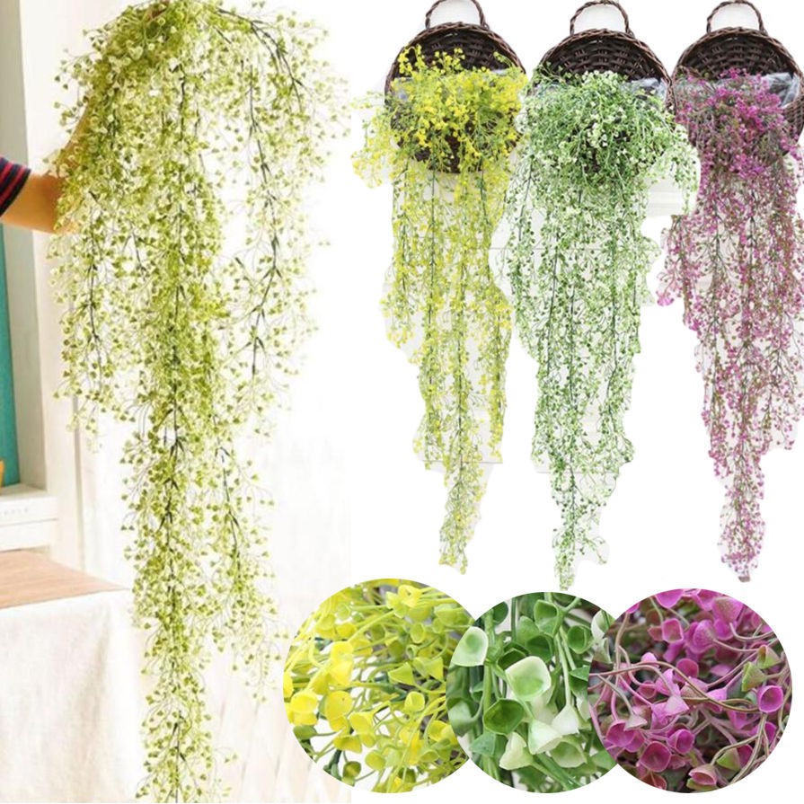 Artificial Fake Silk Flower Vine Hanging Garland Plant Home Wedding Decor 