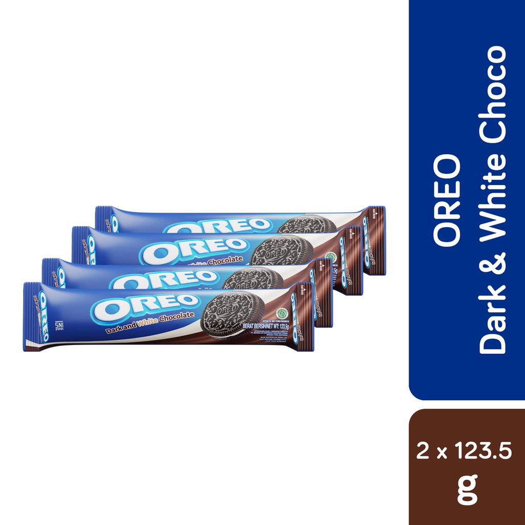 [Bundle of 4] Oreo Dark and White Chocolate 119.6g Original,Sandwich