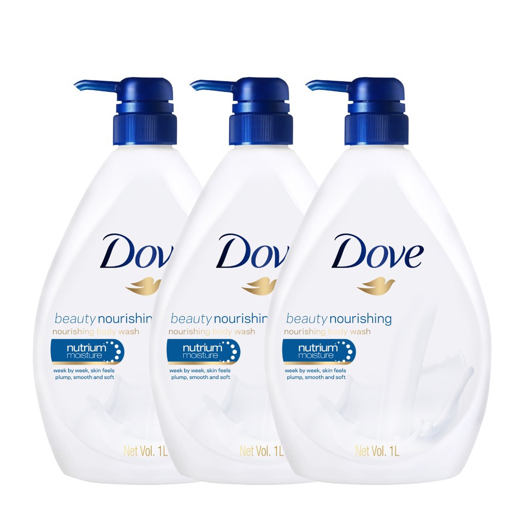 (bundle Of 3) Dove Shower Beauty Nourishing 1l - Beauty Language 