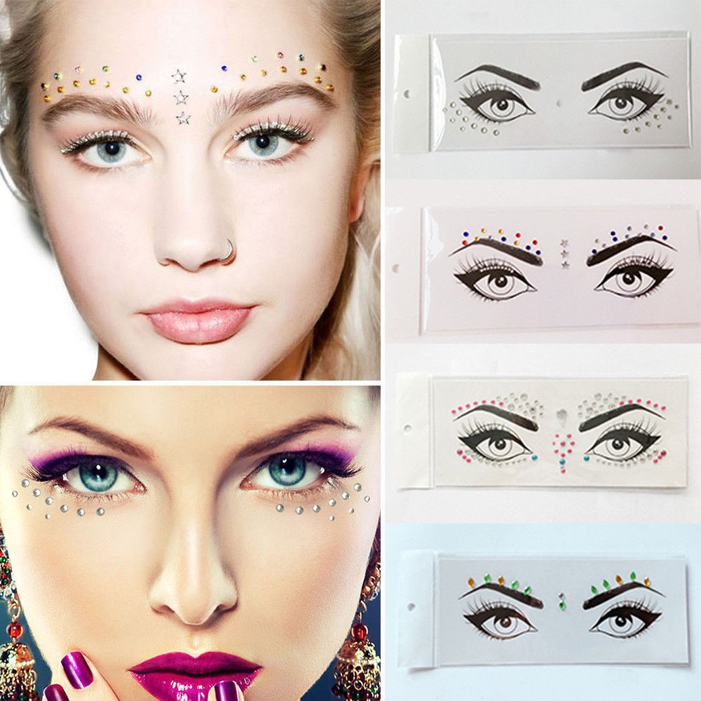 Adhesive Face Jewels Wedding Party Gems Rhinestone Body Glitter