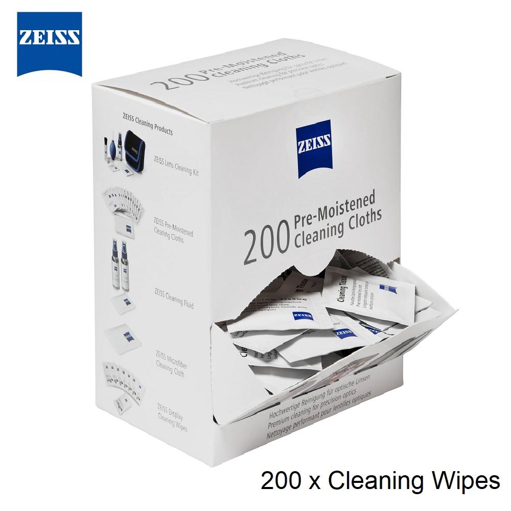 Zeiss Lens Cleaning Pre Moistened Wipes (Box of 200) Lens Fine Optics