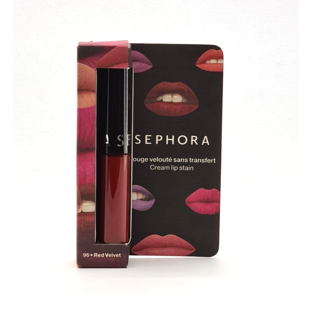 Sephora Rouge Veloute Sans Tranfert Cream Lip Stain 96 Red Velvet 2.5ml