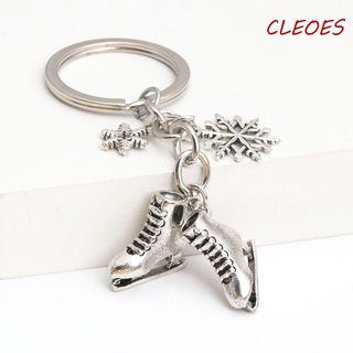 Figure Skate Keychain K101 Pewter Ice Skating Gifts 