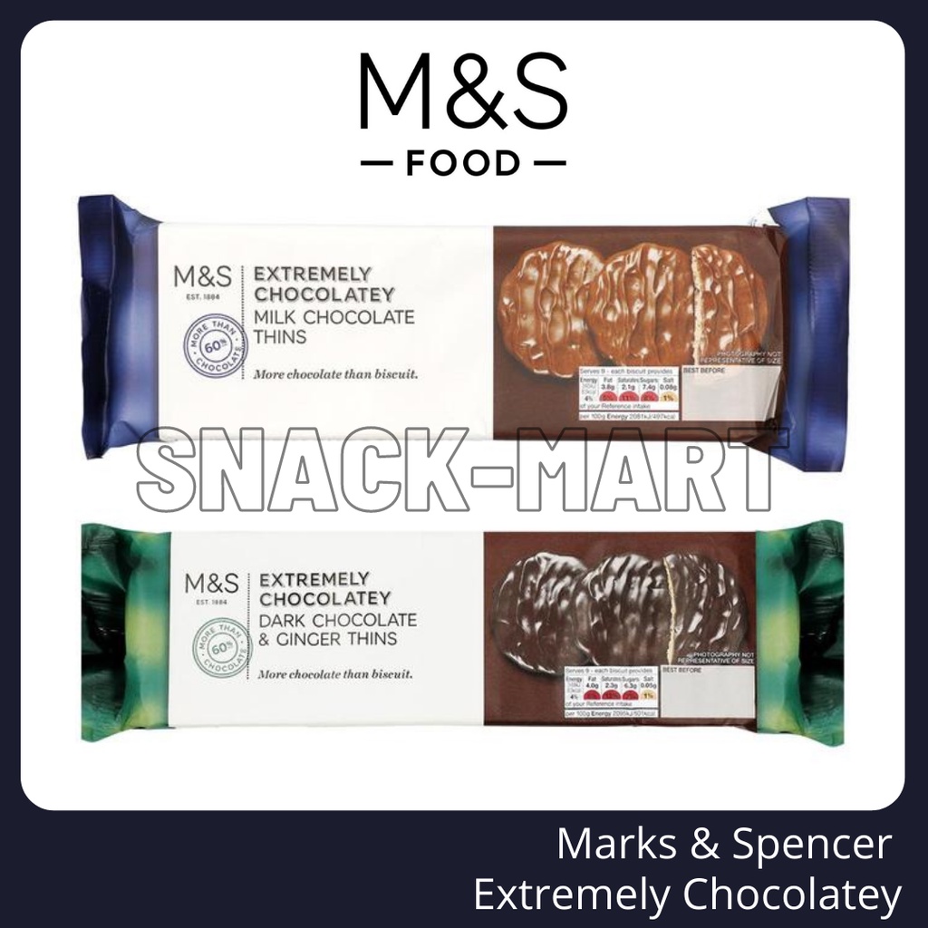 Shop Malaysia M S Marks And Spencer Extremely Chocolatey Milk Dark Chocolate Thins Shopee Singapore