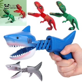 LILY Tricky Dinosaur Telescopic Clip Creative Animal Grabber Claw Children Shark Toy Parent-child Interactive Stress reliever Kids Gift Novelty Pick Up Claw