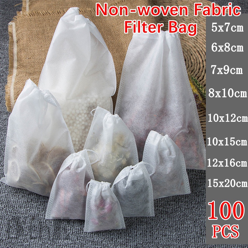 New 500pcs Non Woven Empty Teabags String Heat Seal Filter Paper Herb Loose Tea - Foto 8