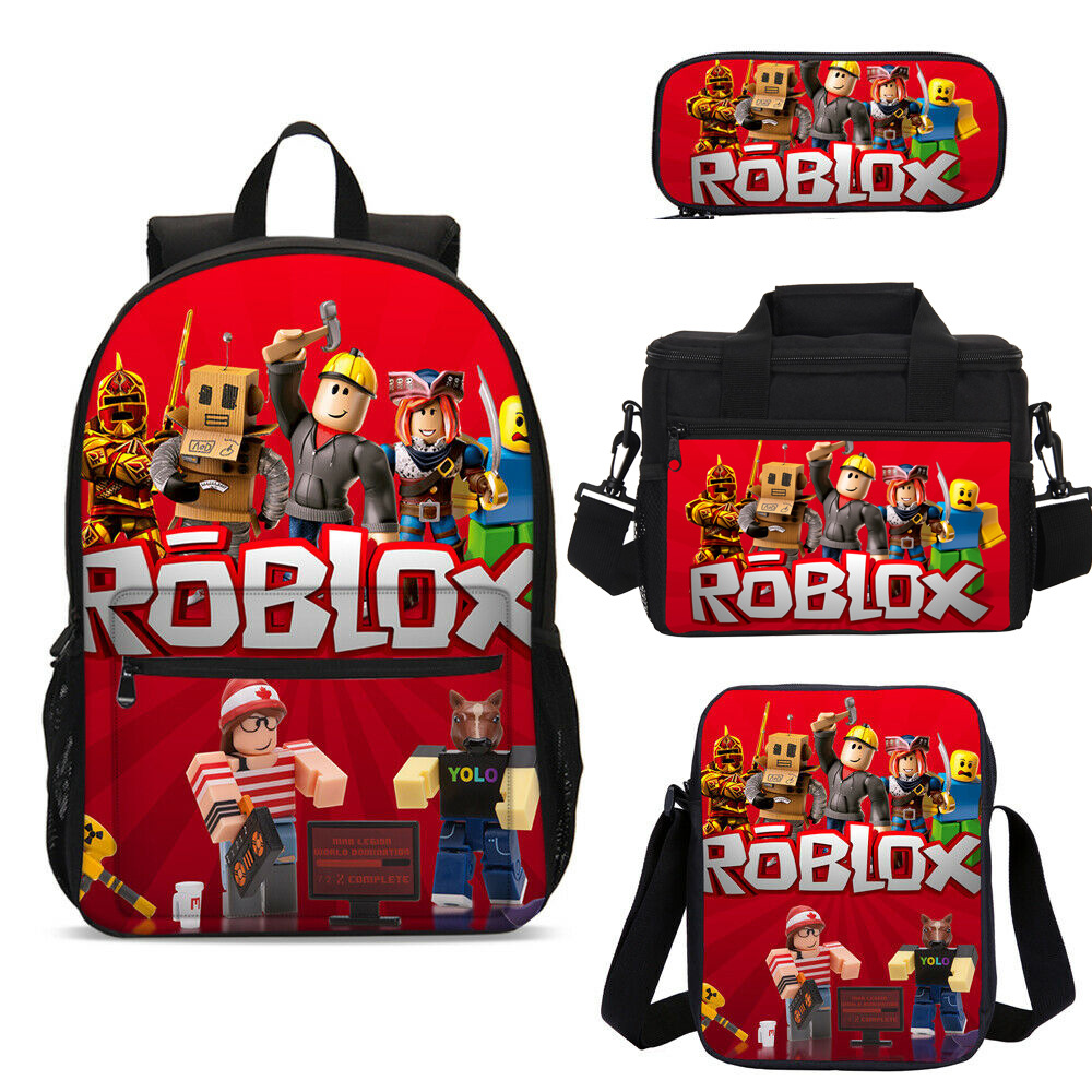 3d New Backpack Roblox Four Piece School Bag Set Backpack Men And Women School Bag Shopee Singapore - meshes fendi purse roblox