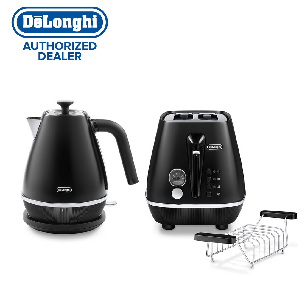 DeLonghi Distinta Moments Kettle KBIN2001 + Toaster CTIN2103 (Black