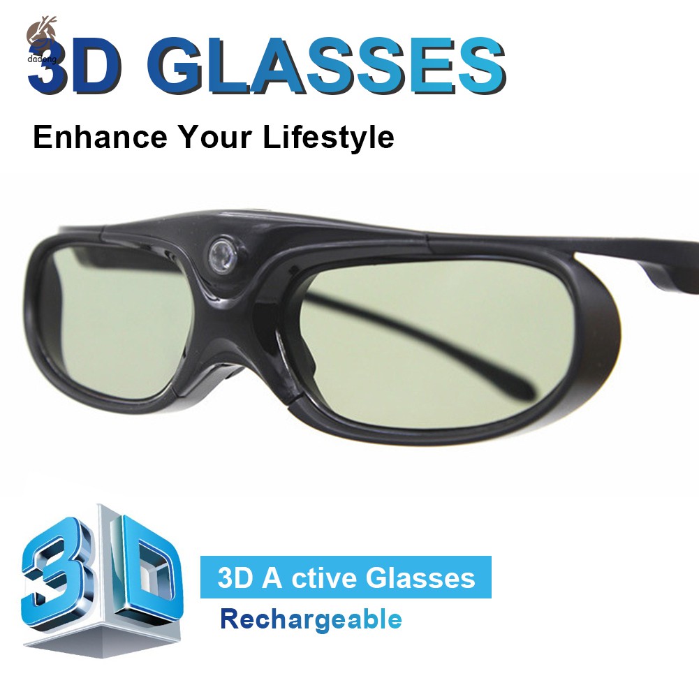 Pack of 4 Goswot 144Hz Rechargeable Active Shutter Eyewear for All DLP-Link 3D Projectors 