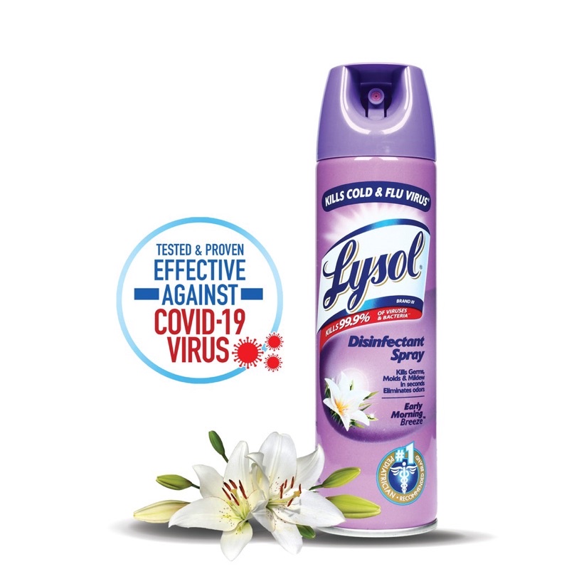 Lysol Disinfectant Spray Early Morning Breeze 340g Shopee Singapore