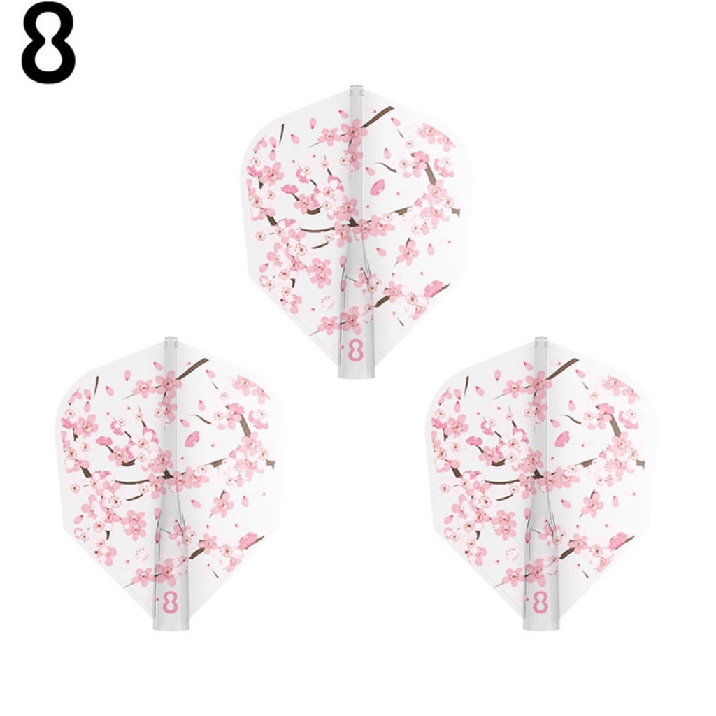 8 Flight Cherry Blossom Day Sakurabiyori Clear No 6 Dart Flights