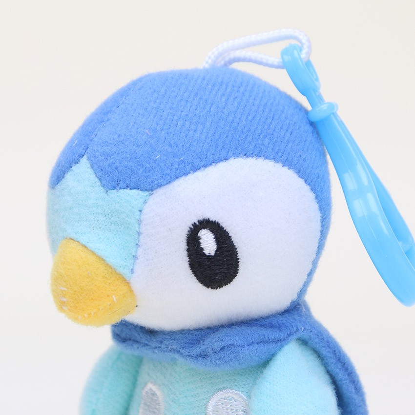 9-12cm Pocket Mew Piplup Bulbasaur Eevee Squirtle Plush Toy Stuffed Plush Doll Pendant Keychain with Hook Piplup 