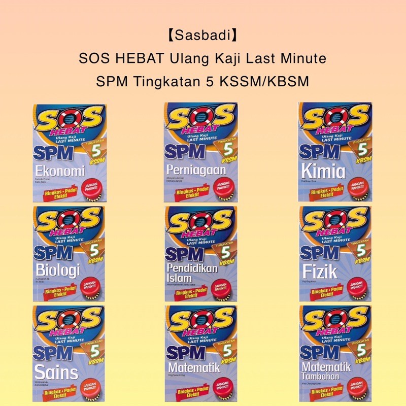 Sasbadi Great Sos Recyclable Last Minute Spm Level 5 Kssm Kbsm Shopee Singapore