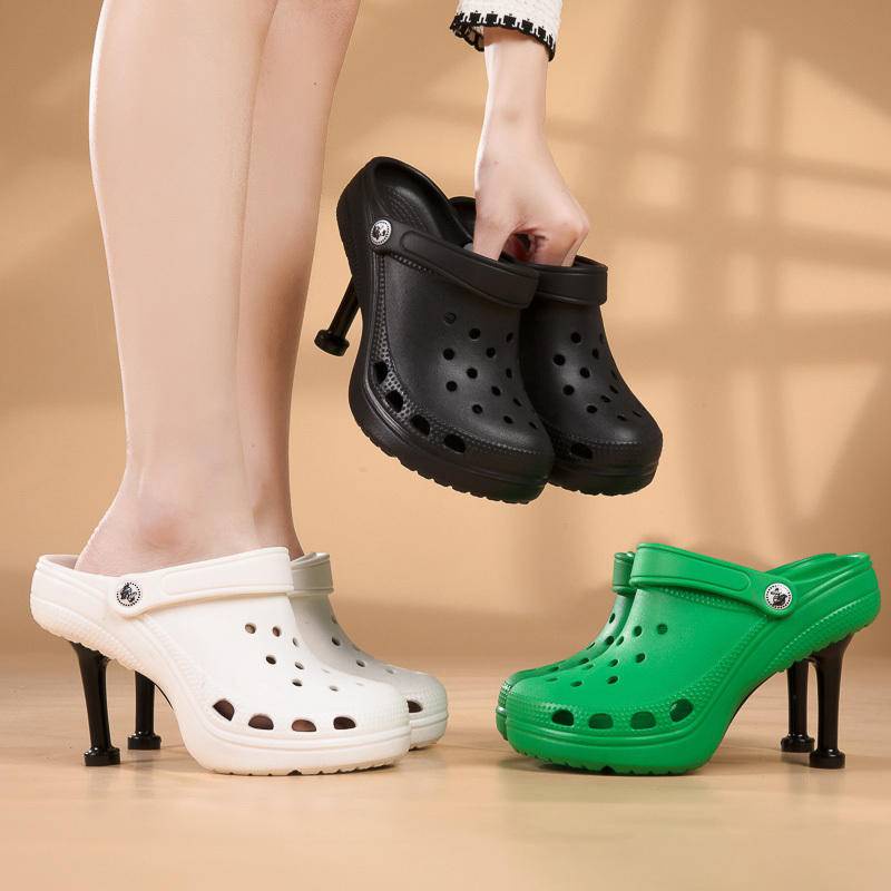 crocs on heels