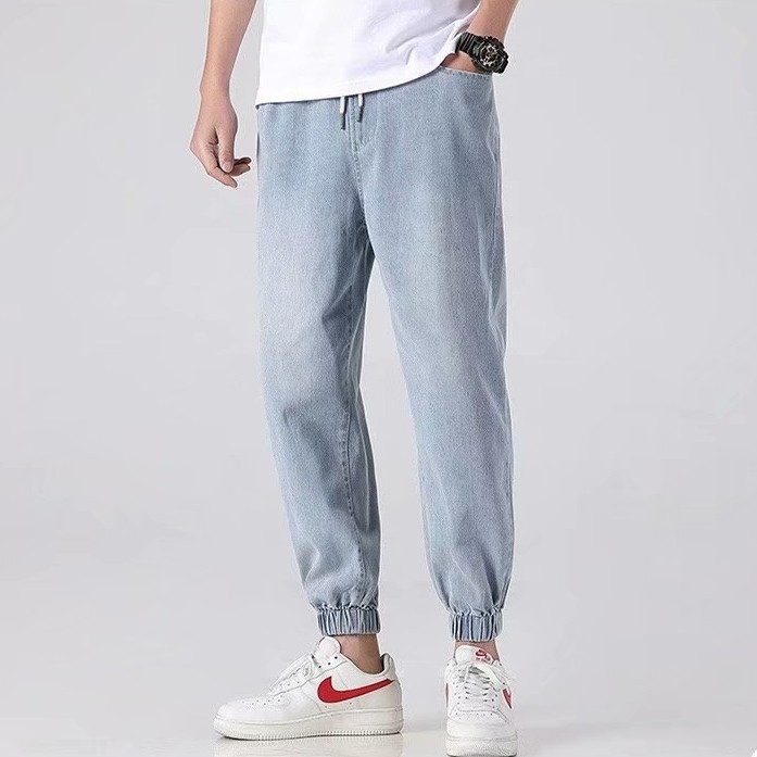 light blue sweatpants