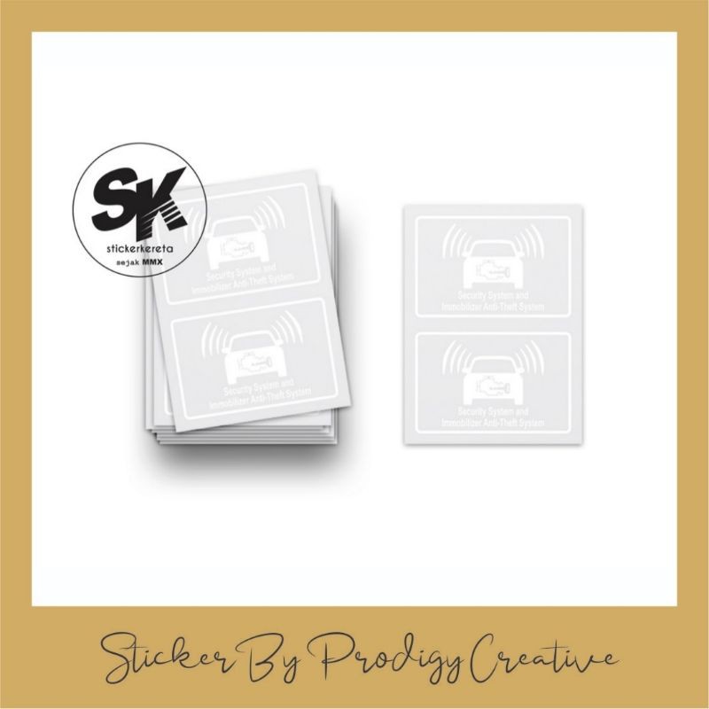 Stiker Anti Theft Immobilizer Car Sticker Shopee Singapore