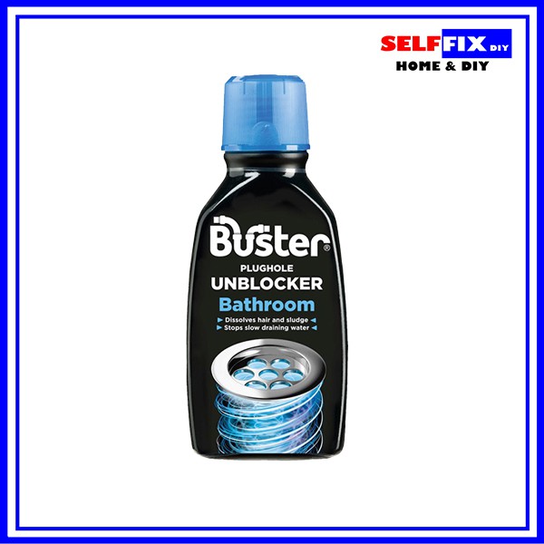 Buster Bathroom Plughole Unblocker 300ml (Active Ingredients Sodium