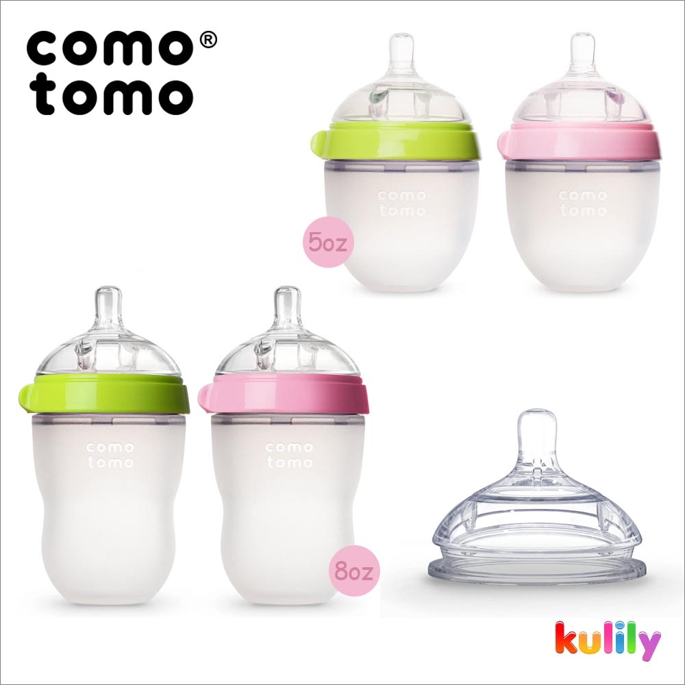 Made in Korea]Comotomo Natural Feel Baby Bottle and teat, 5oz/8oz, Green/ Pink | Shopee Singapore