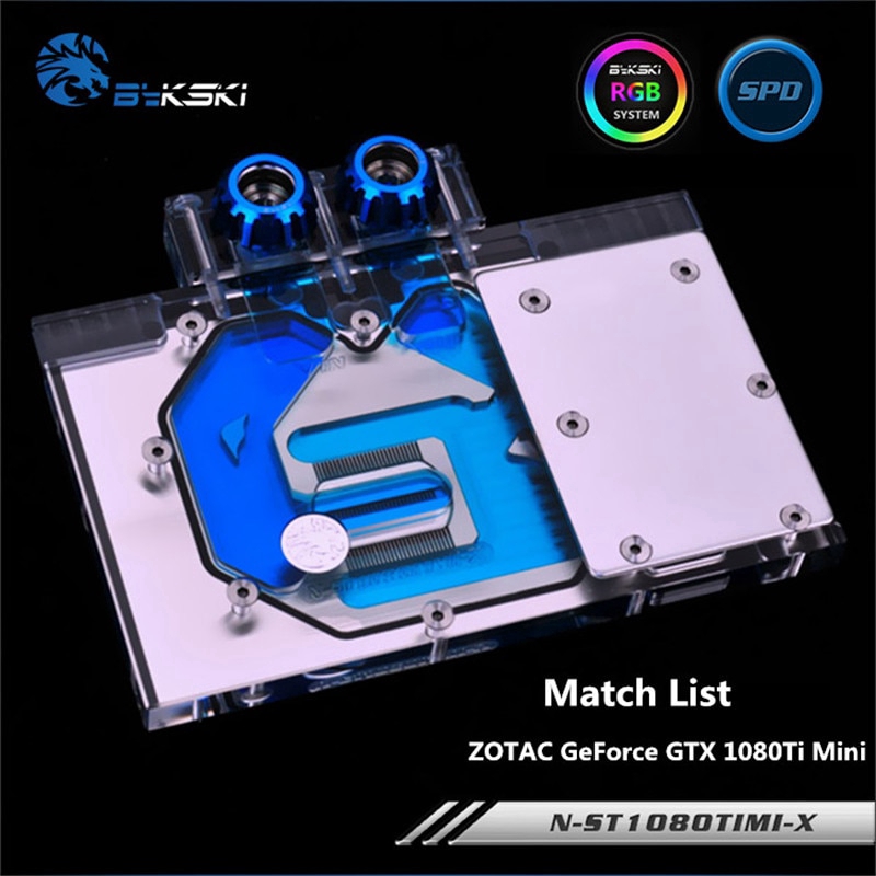 Bykski Full Coverage Gpu Water Block For Zotac Geforce Gtx 1080ti Mini Graphis Card Radiator N St1080timi X Shopee Singapore