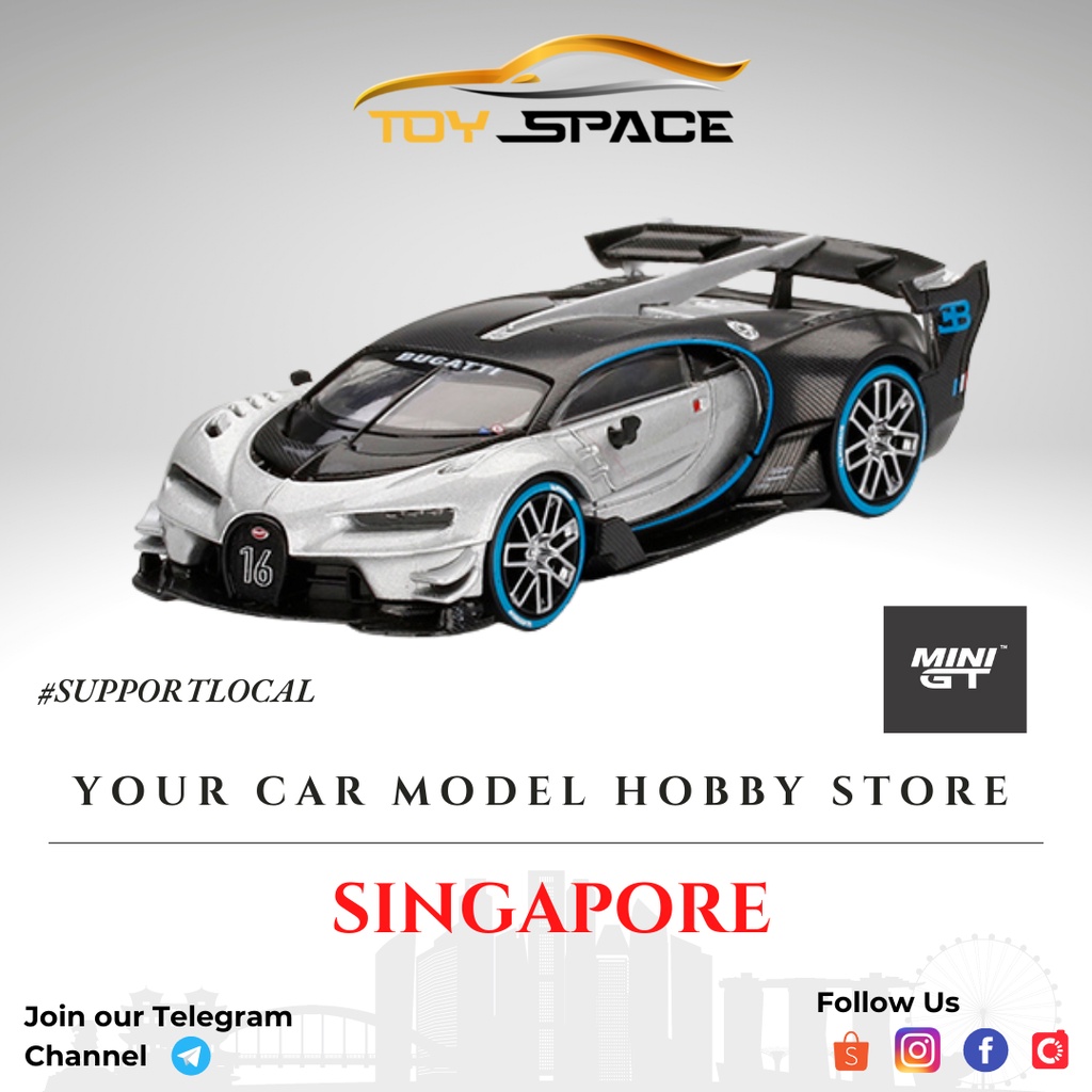 Mini Gt Bugatti Vision Gran Turismo Silver Shopee Singapore